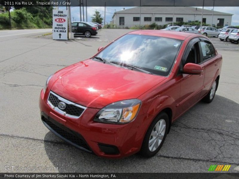 Tropical Red / Gray 2011 Kia Rio LX