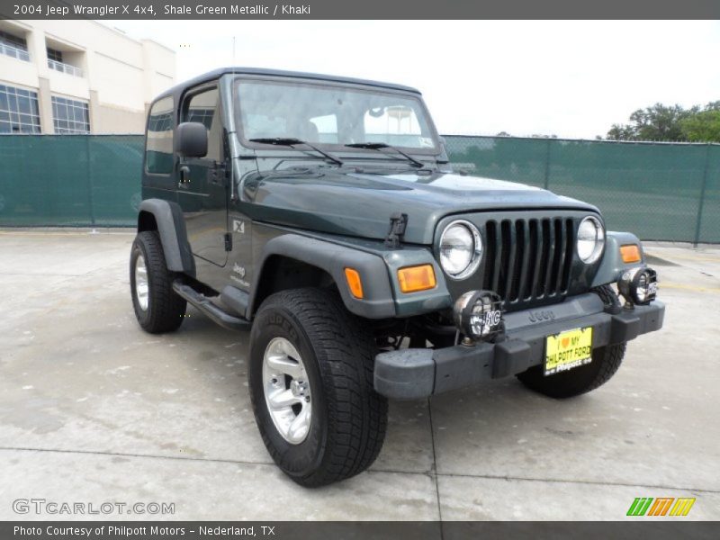 Shale Green Metallic / Khaki 2004 Jeep Wrangler X 4x4
