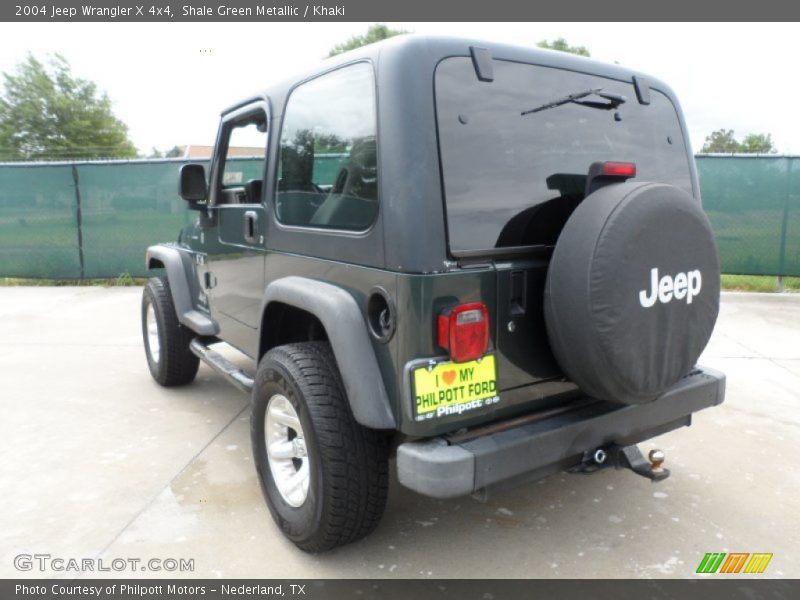 Shale Green Metallic / Khaki 2004 Jeep Wrangler X 4x4