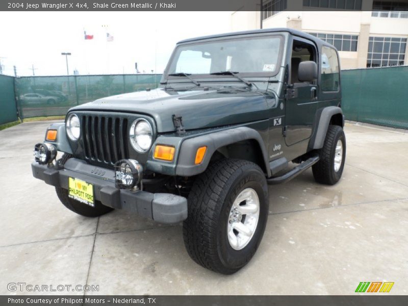 Shale Green Metallic / Khaki 2004 Jeep Wrangler X 4x4