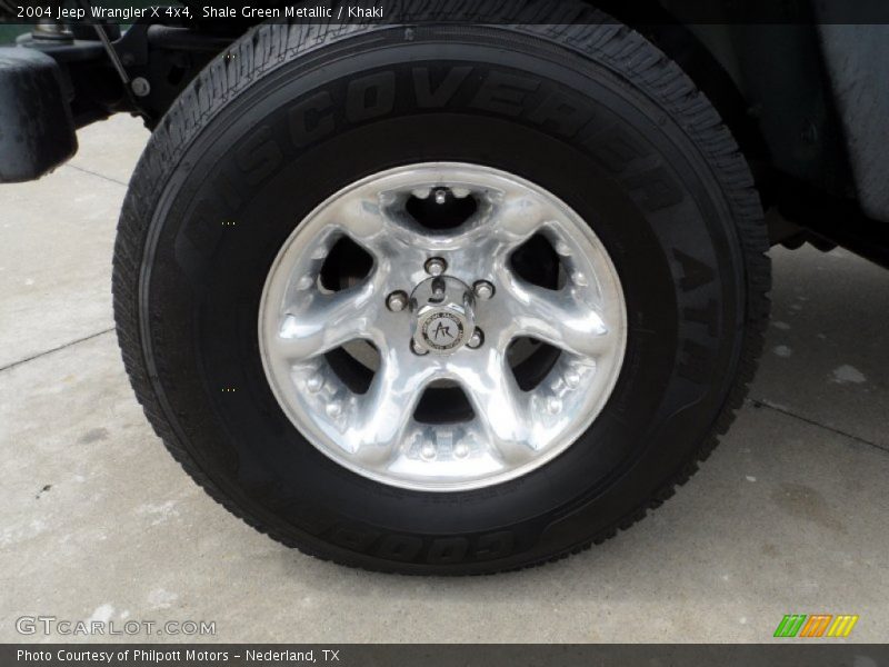 Shale Green Metallic / Khaki 2004 Jeep Wrangler X 4x4
