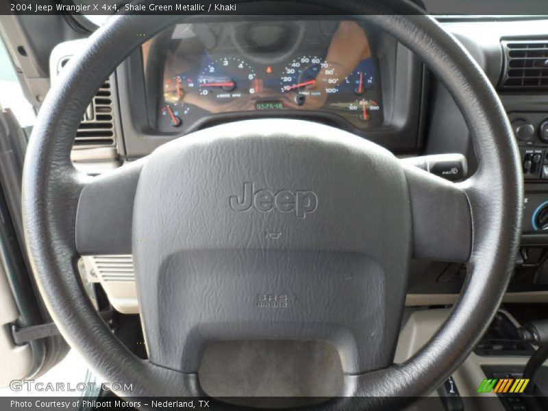 Shale Green Metallic / Khaki 2004 Jeep Wrangler X 4x4