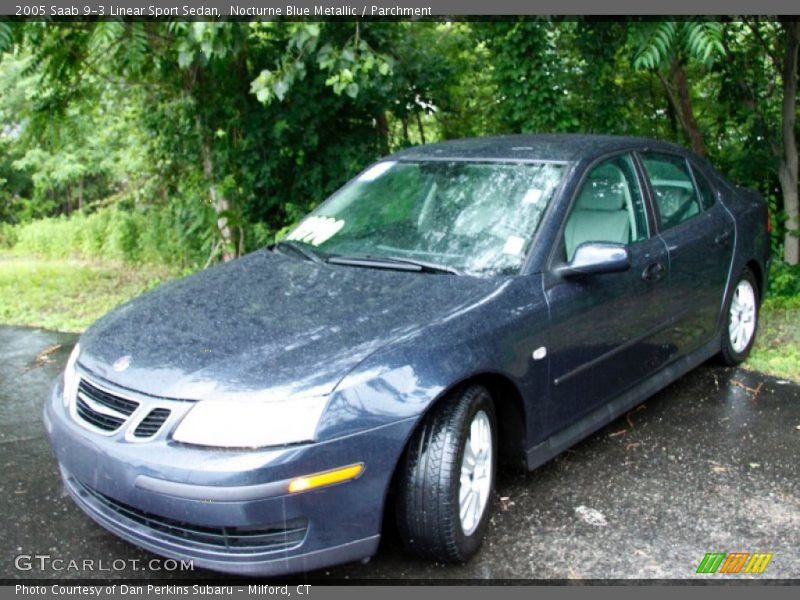 Nocturne Blue Metallic / Parchment 2005 Saab 9-3 Linear Sport Sedan