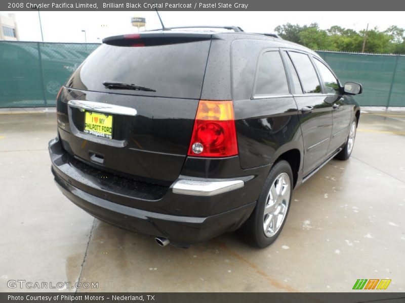 Brilliant Black Crystal Pearlcoat / Pastel Slate Gray 2008 Chrysler Pacifica Limited