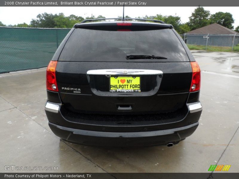 Brilliant Black Crystal Pearlcoat / Pastel Slate Gray 2008 Chrysler Pacifica Limited