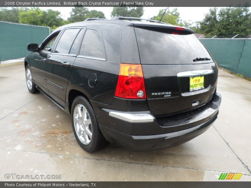 Brilliant Black Crystal Pearlcoat / Pastel Slate Gray 2008 Chrysler Pacifica Limited