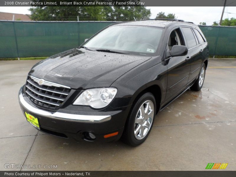 Brilliant Black Crystal Pearlcoat / Pastel Slate Gray 2008 Chrysler Pacifica Limited