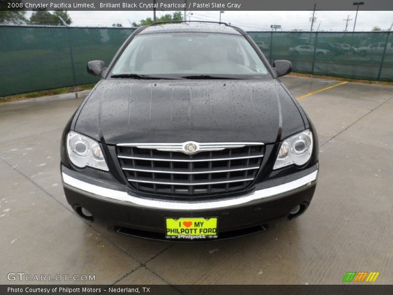 Brilliant Black Crystal Pearlcoat / Pastel Slate Gray 2008 Chrysler Pacifica Limited