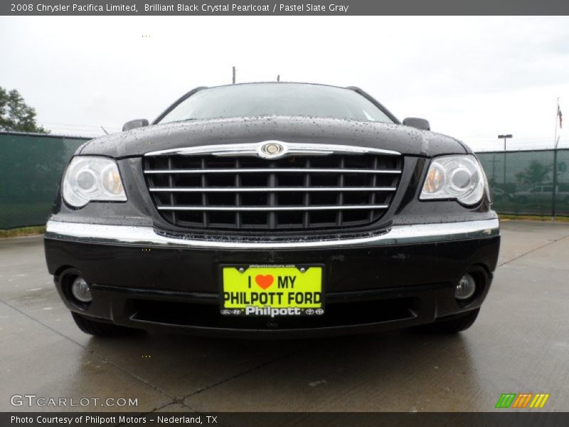 Brilliant Black Crystal Pearlcoat / Pastel Slate Gray 2008 Chrysler Pacifica Limited
