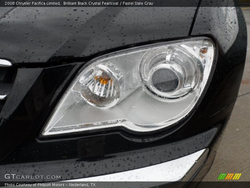 Brilliant Black Crystal Pearlcoat / Pastel Slate Gray 2008 Chrysler Pacifica Limited