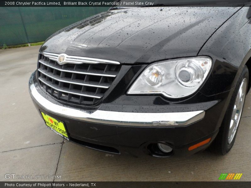 Brilliant Black Crystal Pearlcoat / Pastel Slate Gray 2008 Chrysler Pacifica Limited