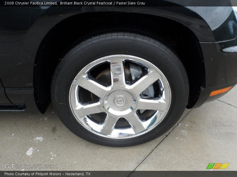 Brilliant Black Crystal Pearlcoat / Pastel Slate Gray 2008 Chrysler Pacifica Limited