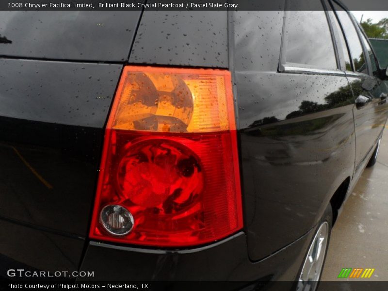 Brilliant Black Crystal Pearlcoat / Pastel Slate Gray 2008 Chrysler Pacifica Limited