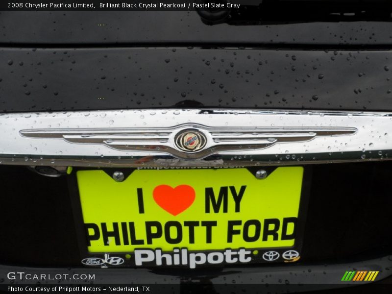 Brilliant Black Crystal Pearlcoat / Pastel Slate Gray 2008 Chrysler Pacifica Limited