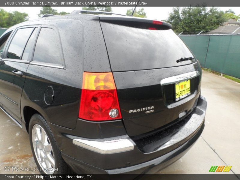 Brilliant Black Crystal Pearlcoat / Pastel Slate Gray 2008 Chrysler Pacifica Limited