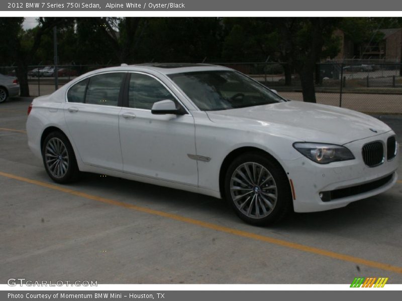 Alpine White / Oyster/Black 2012 BMW 7 Series 750i Sedan