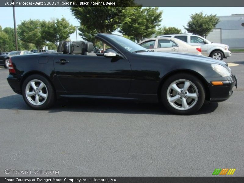 Black / Sienna Beige 2004 Mercedes-Benz SLK 320 Roadster