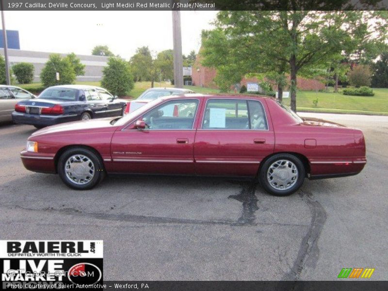 Light Medici Red Metallic / Shale/Neutral 1997 Cadillac DeVille Concours