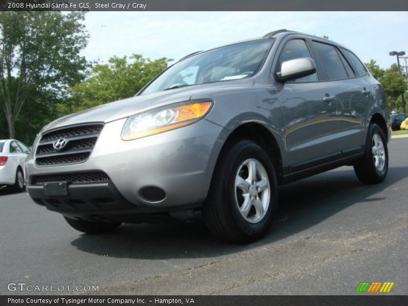 Steel Gray / Gray 2008 Hyundai Santa Fe GLS