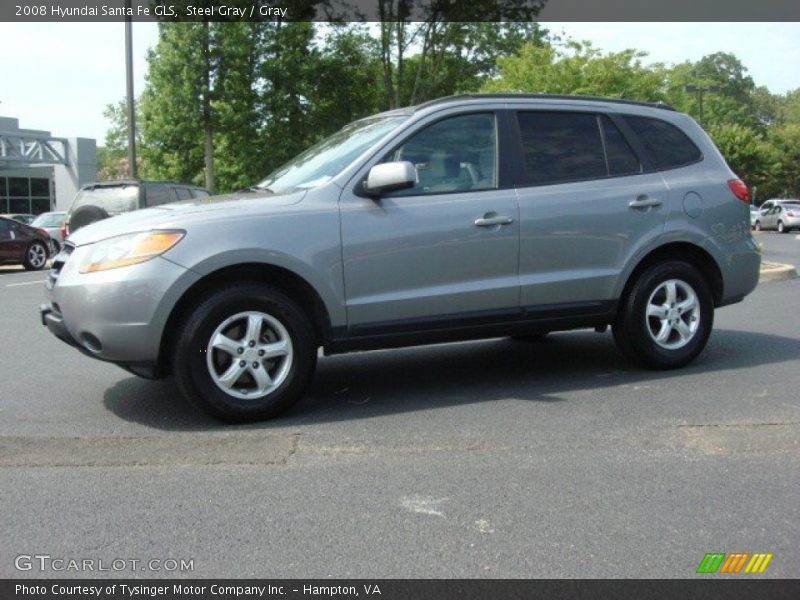 Steel Gray / Gray 2008 Hyundai Santa Fe GLS