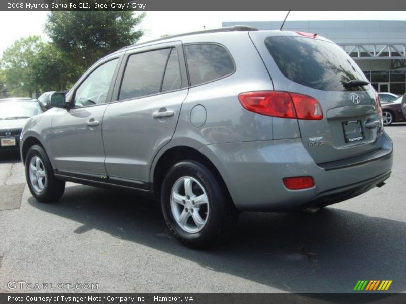 Steel Gray / Gray 2008 Hyundai Santa Fe GLS