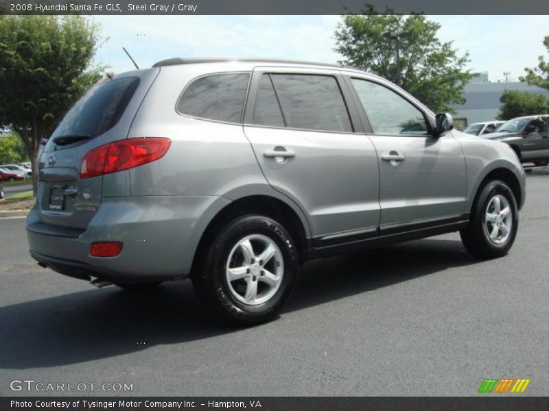 Steel Gray / Gray 2008 Hyundai Santa Fe GLS