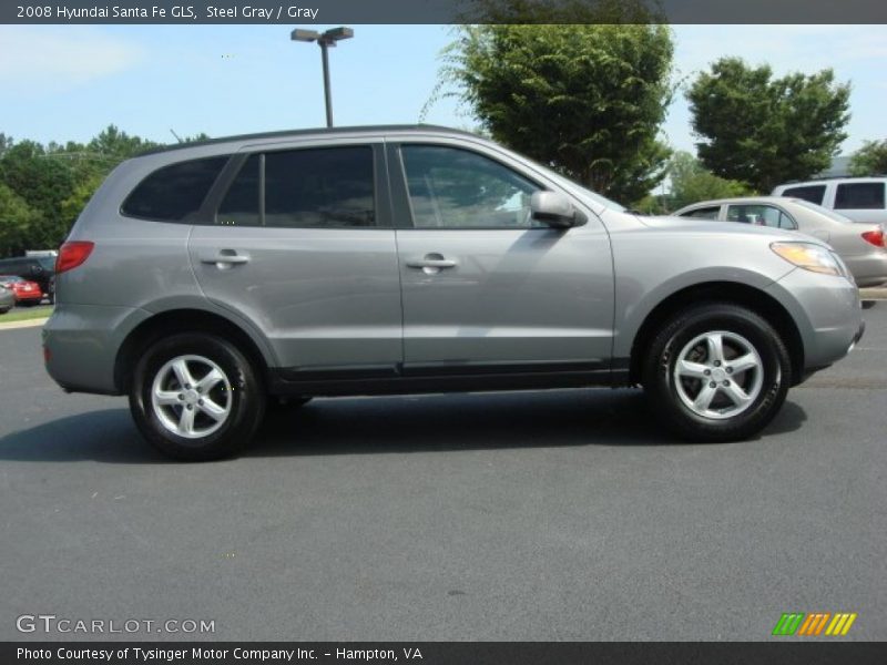 Steel Gray / Gray 2008 Hyundai Santa Fe GLS