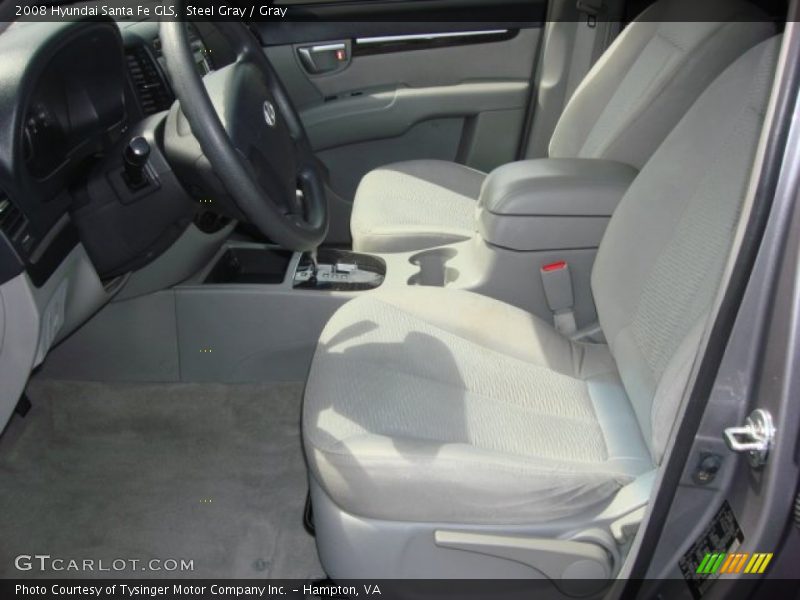 Steel Gray / Gray 2008 Hyundai Santa Fe GLS