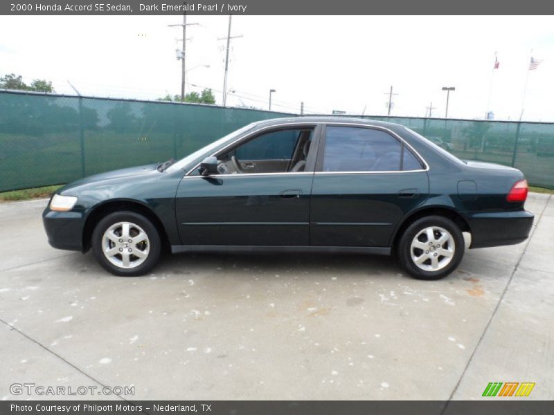 Dark Emerald Pearl / Ivory 2000 Honda Accord SE Sedan