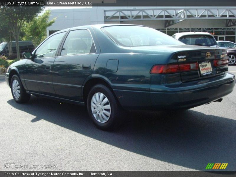 Dark Green Metallic / Oak 1998 Toyota Camry LE