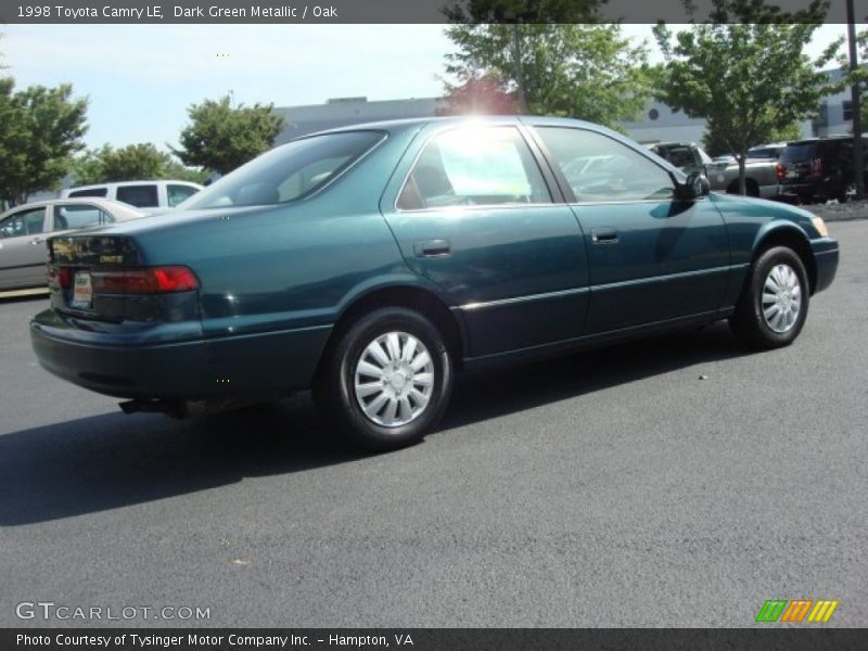 Dark Green Metallic / Oak 1998 Toyota Camry LE