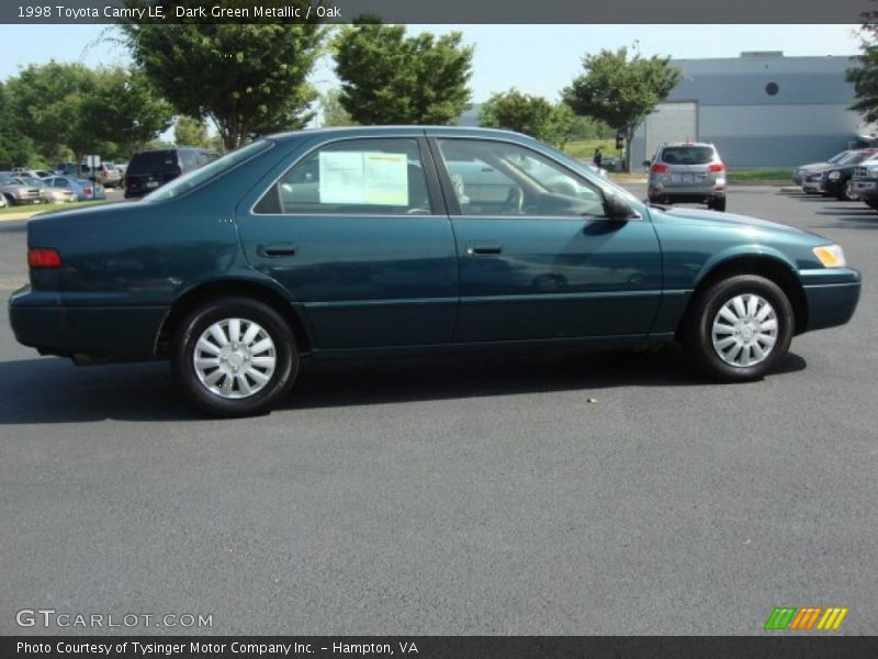 Dark Green Metallic / Oak 1998 Toyota Camry LE