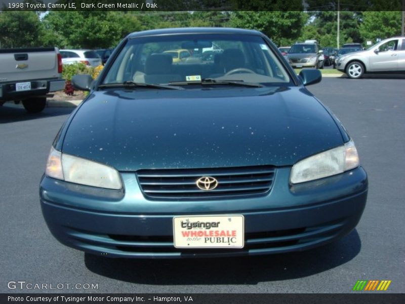 Dark Green Metallic / Oak 1998 Toyota Camry LE