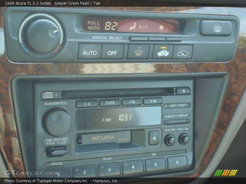 Controls of 1996 TL 3.2 Sedan