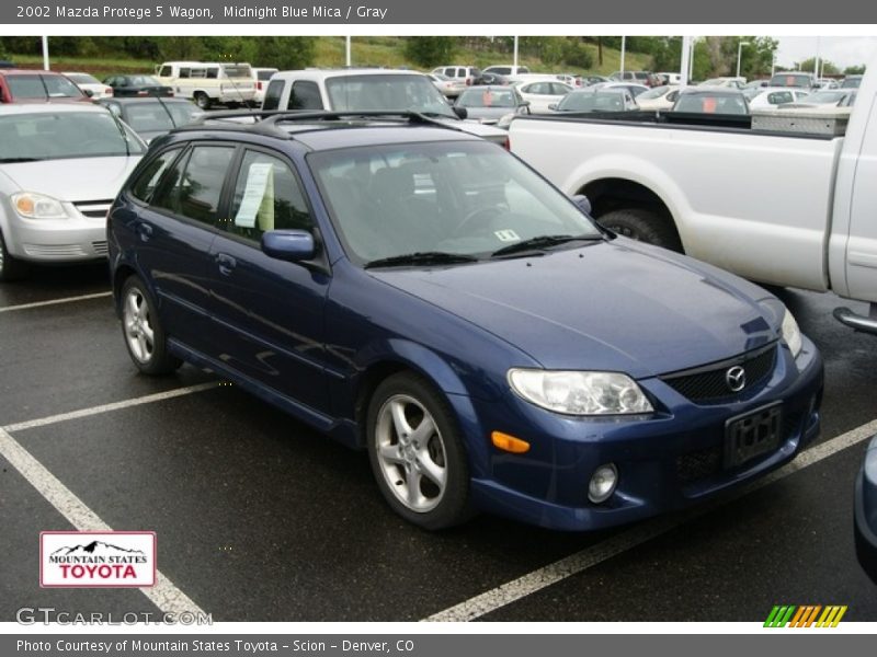 Midnight Blue Mica / Gray 2002 Mazda Protege 5 Wagon