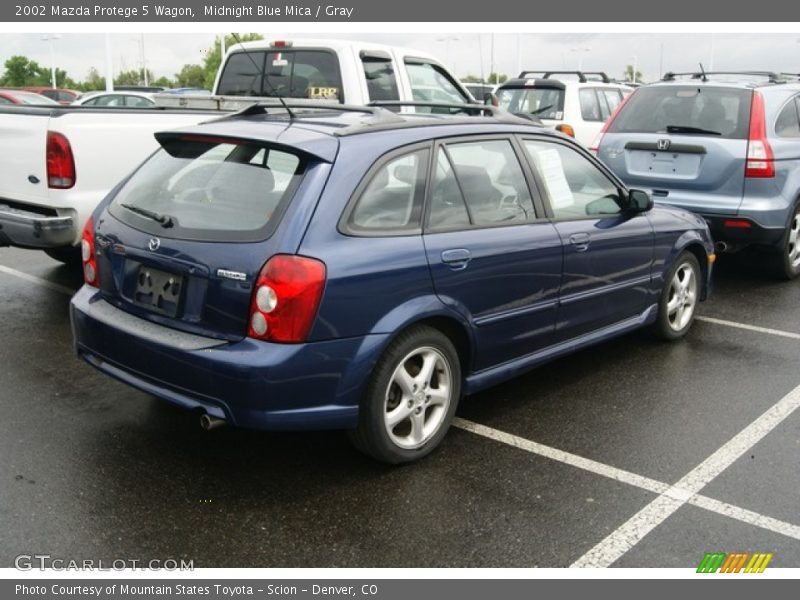 Midnight Blue Mica / Gray 2002 Mazda Protege 5 Wagon