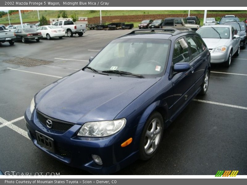 Midnight Blue Mica / Gray 2002 Mazda Protege 5 Wagon