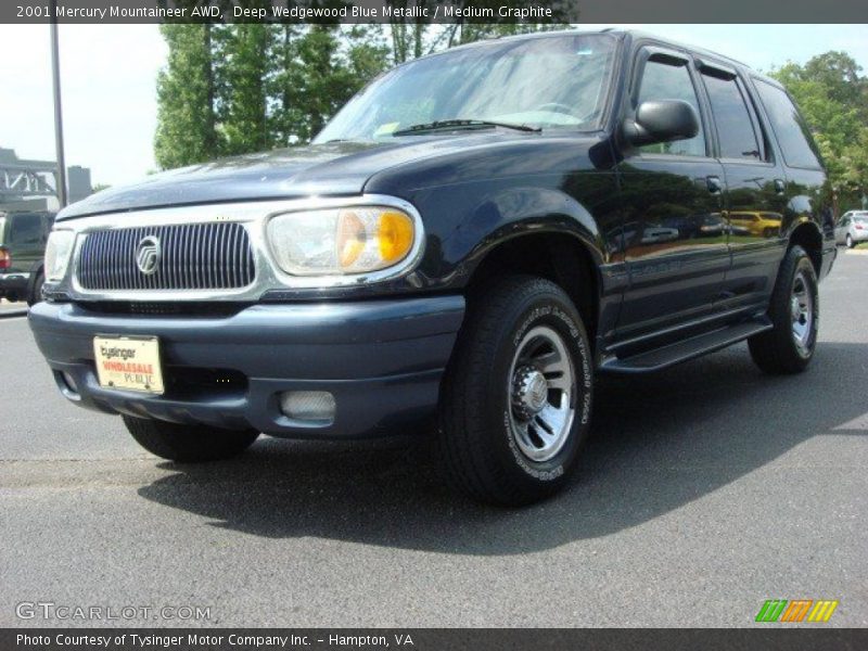 Deep Wedgewood Blue Metallic / Medium Graphite 2001 Mercury Mountaineer AWD