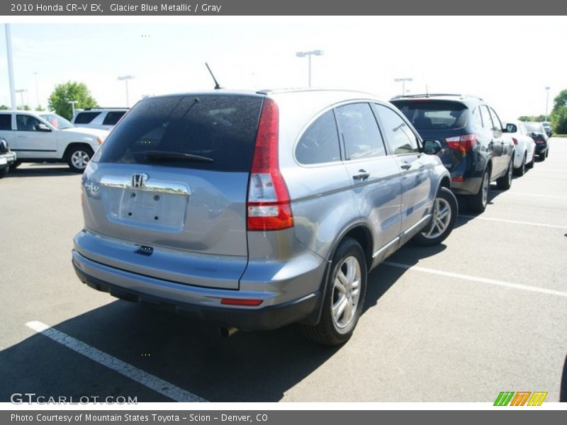 Glacier Blue Metallic / Gray 2010 Honda CR-V EX
