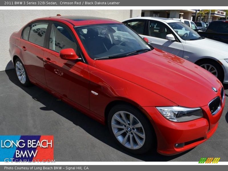 Crimson Red / Black Dakota Leather 2011 BMW 3 Series 328i Sedan