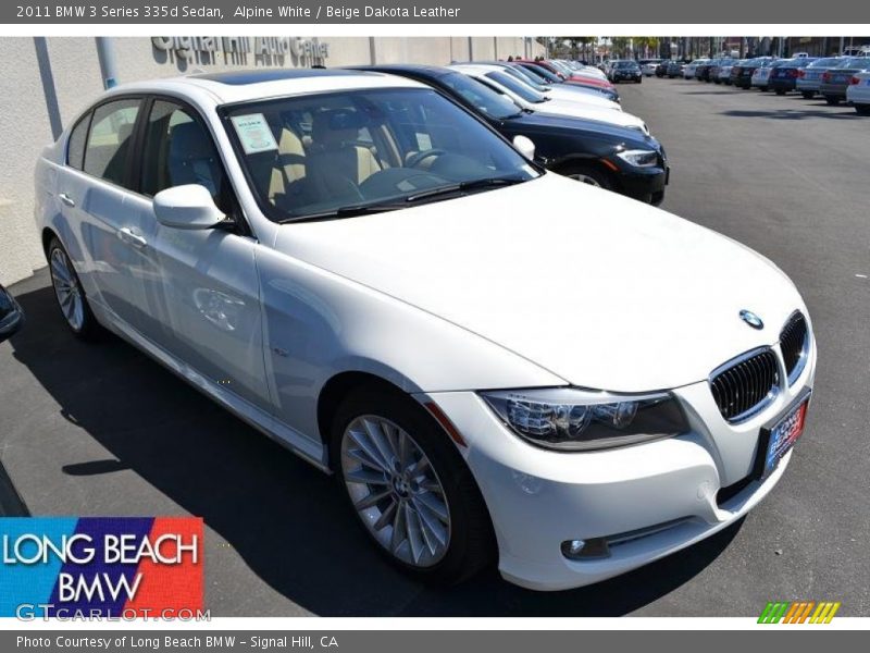 Alpine White / Beige Dakota Leather 2011 BMW 3 Series 335d Sedan