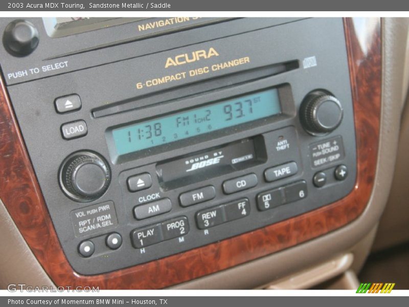 Controls of 2003 MDX Touring