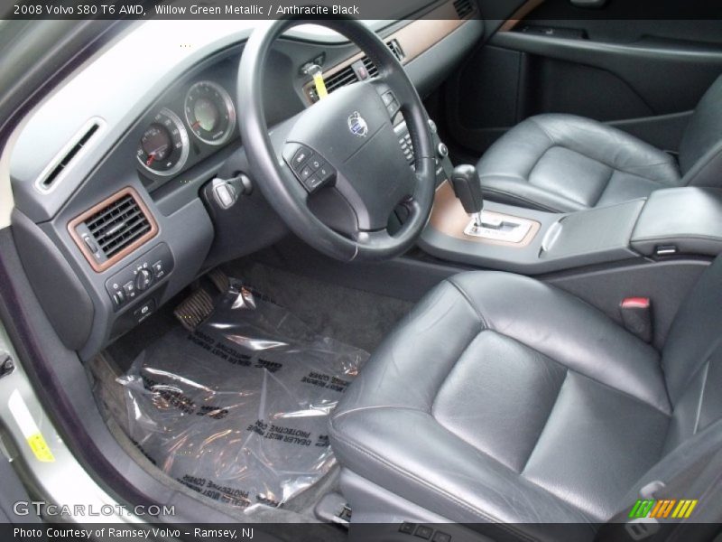 Willow Green Metallic / Anthracite Black 2008 Volvo S80 T6 AWD