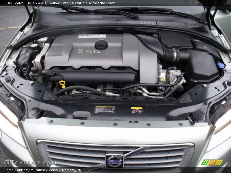 Willow Green Metallic / Anthracite Black 2008 Volvo S80 T6 AWD