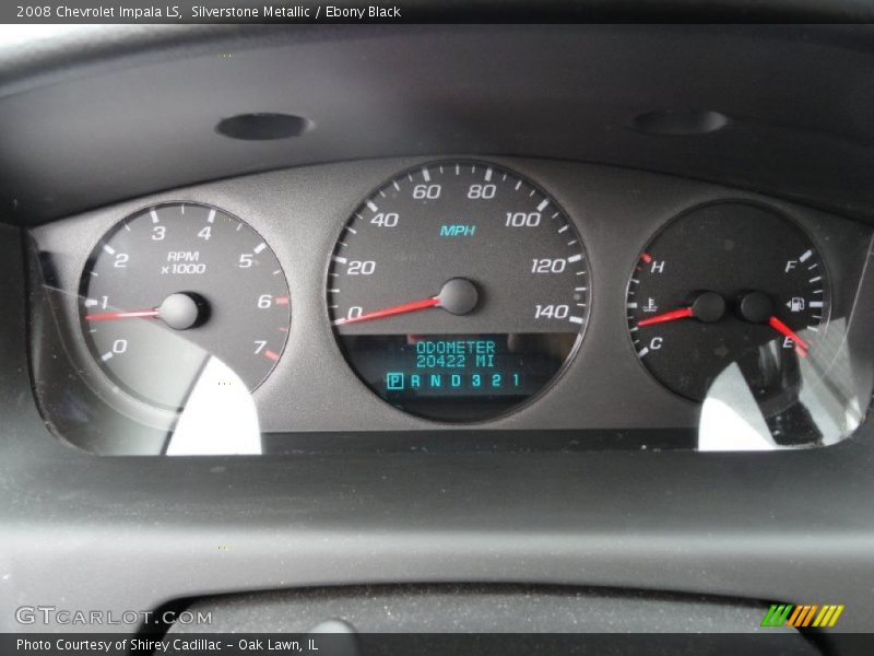 Silverstone Metallic / Ebony Black 2008 Chevrolet Impala LS