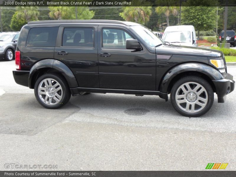 Brilliant Black Crystal Pearl / Dark Slate Gray/Red 2008 Dodge Nitro R/T