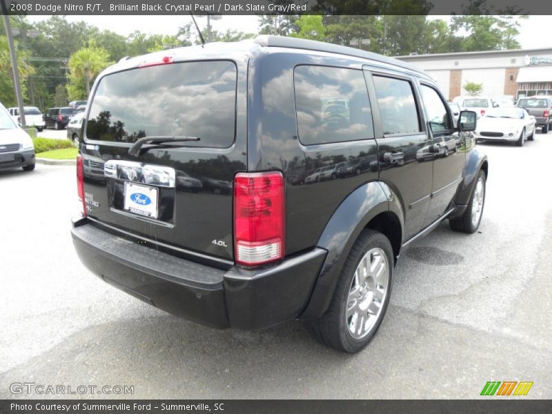 Brilliant Black Crystal Pearl / Dark Slate Gray/Red 2008 Dodge Nitro R/T