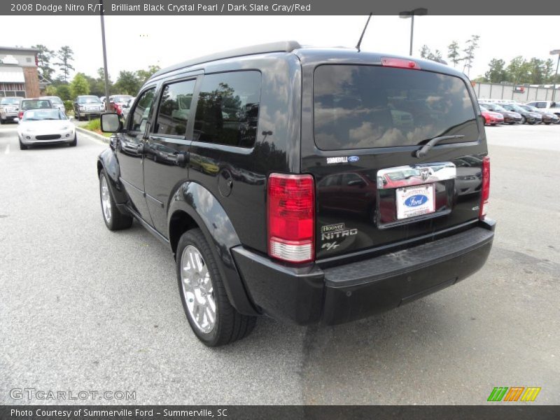 Brilliant Black Crystal Pearl / Dark Slate Gray/Red 2008 Dodge Nitro R/T