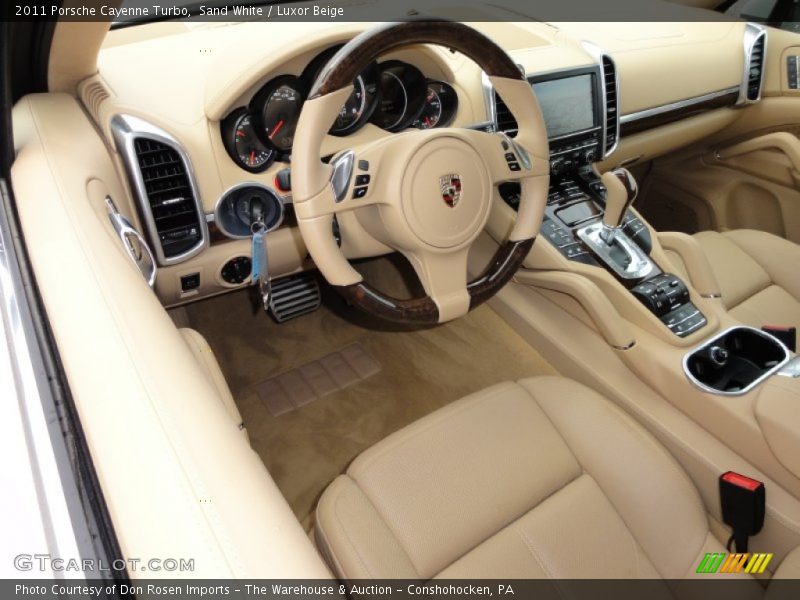 Sand White / Luxor Beige 2011 Porsche Cayenne Turbo