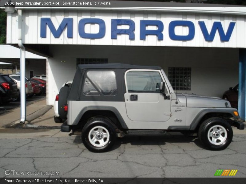 Silverstone Metallic / Agate 2000 Jeep Wrangler Sport 4x4